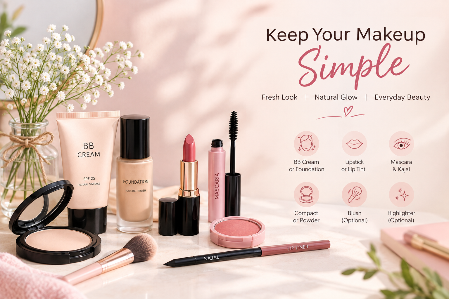 keep your makeup simple